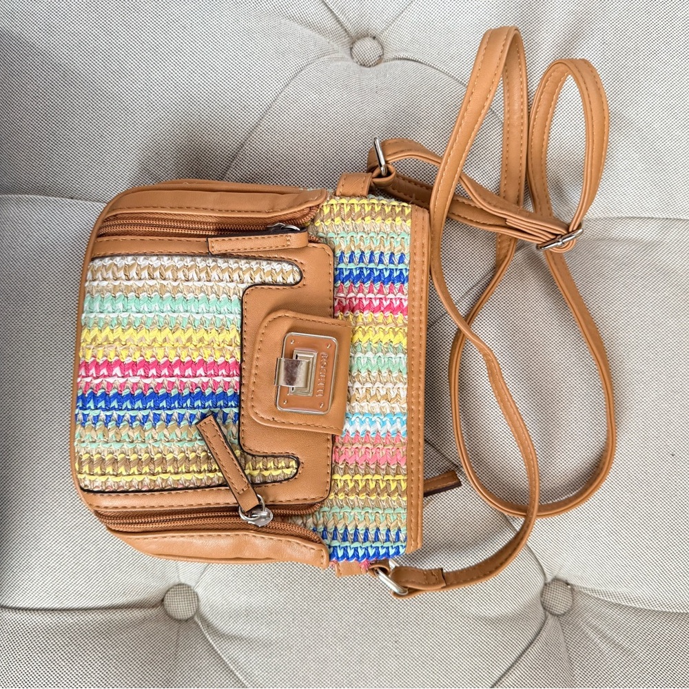 Colorful Woven Crossbody Bag